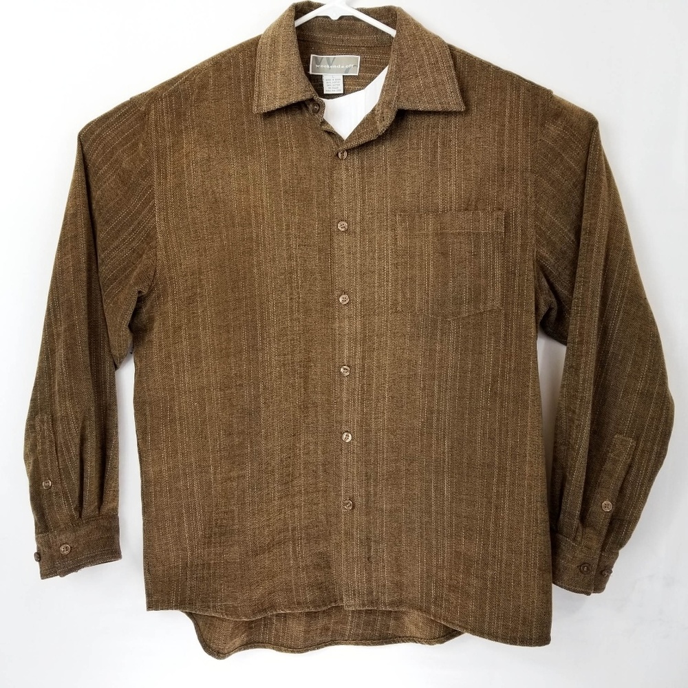Weekendz Off Size L Long Sleeve Button Up Shirt Br